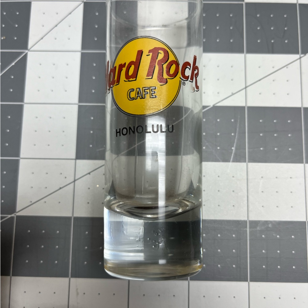 6 Hard Rock Cafe tall shot glasses and 1 Hurricane glass - Picture 5 of 8